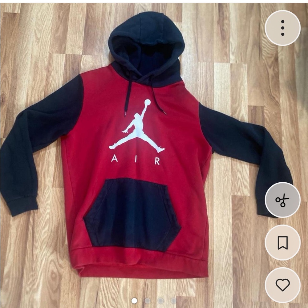 Jordan Red and Black Hoodie